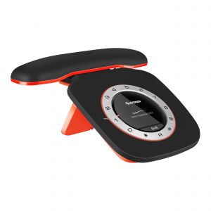 Teléfono retro inalámbrico Platinum DECT 6.0 color rojo