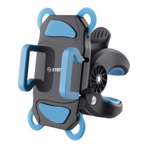 Soporte para celular con sujeción en manubrio color azul