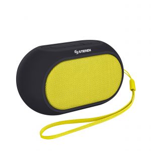 Mini parlante Bluetooth con cubierta rubber color amarillo