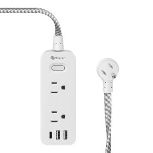 Regleta de 6 salidas y cargador USB C PD 20 W / 2 x USB 12 W