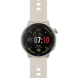 Smart Watch Bluetooth* Touch AMOLED* con función GPS, 1.4”, 3 ATM, 22 mm color beige